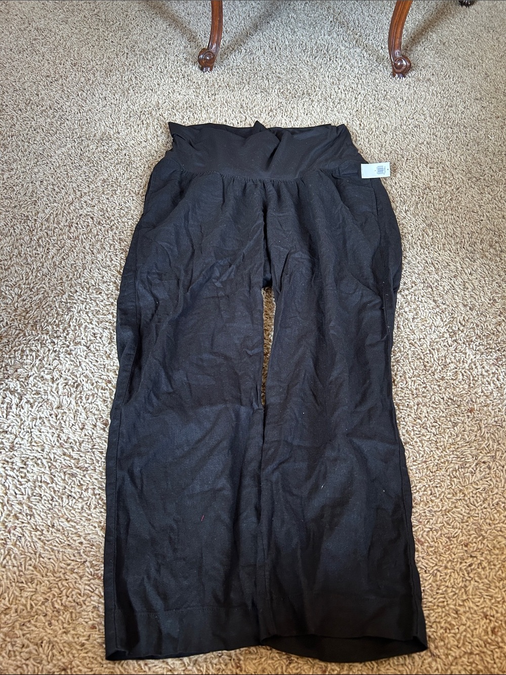 Black Wide-Leg Women’s Maternity Pants